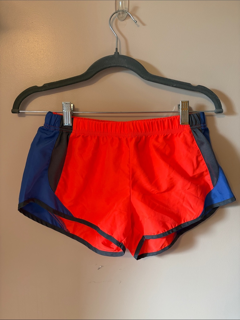 Women’s Athletic Running Shorts - Orange & Blue